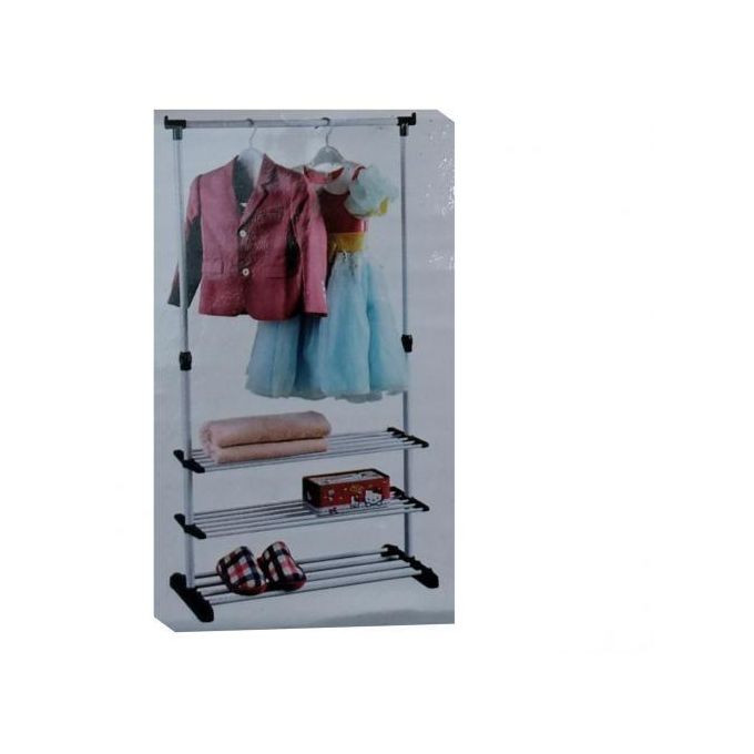 Other Shoe Rack Holding With Cloth Support Silver