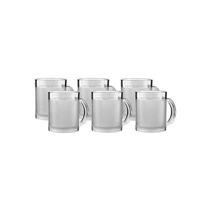 Cups Set Of 6 Transparent Tea Coffee Glass Mugs