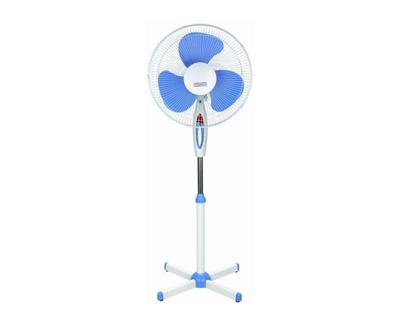 Electric Stand Fan - Energy Saving With Variable Speed - White, Blue