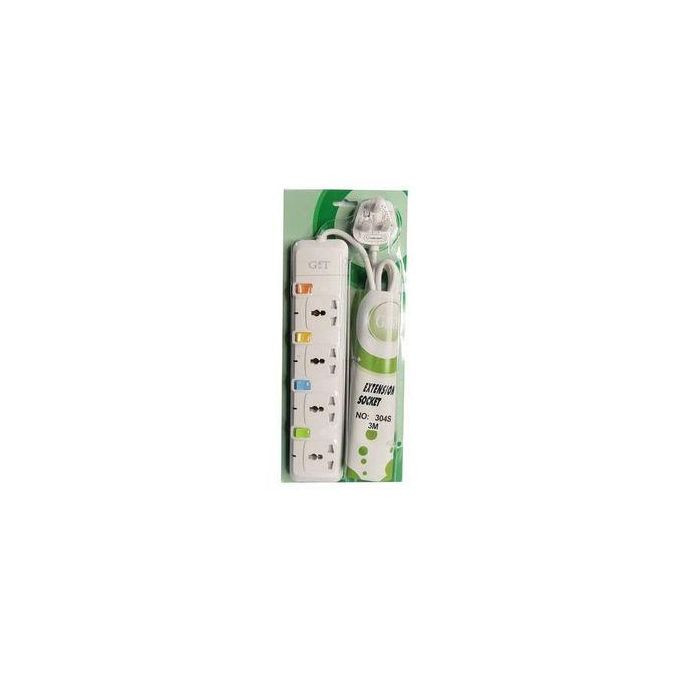 G & T 4 Way Heavy Load Extension Cable - White
