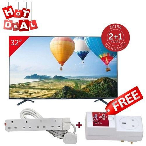 32" LED Digital TV + 4 Ways Heavy Duty Extension + Free TV Guard