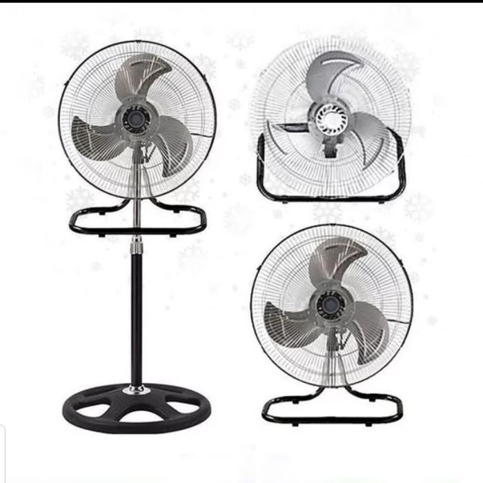 18" Inch Stand/Table 3 in1 Fan Design Oscillating & Adjustable Electric Type - Silver, Black