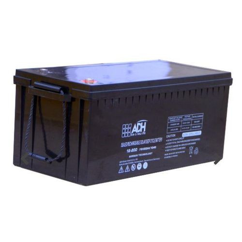 ADH 12V/20HR Solar, Fast Charging Sealed Rechargeable Deep Cycle Battery - Black