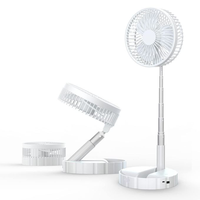 Rechargeable Table Fan - White