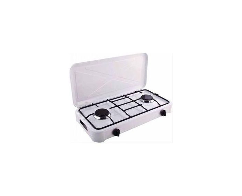 Winningstar 2 Double Burner Metallic Gas Stove With Automatic Ignition Stainless Steel -Grey/Black/Silver