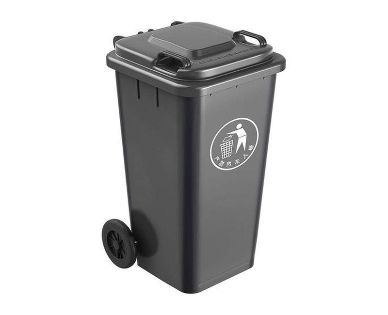 Outdoor 240L Plastic Waste Bin- Standard Household Size - Grey