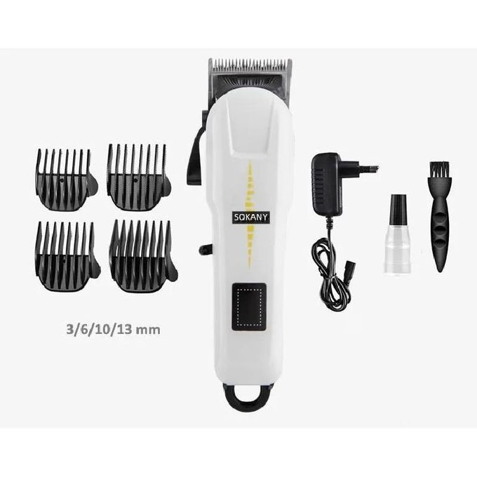 Rechargeable Cordless Shaving Machine With Battery Indicator - White