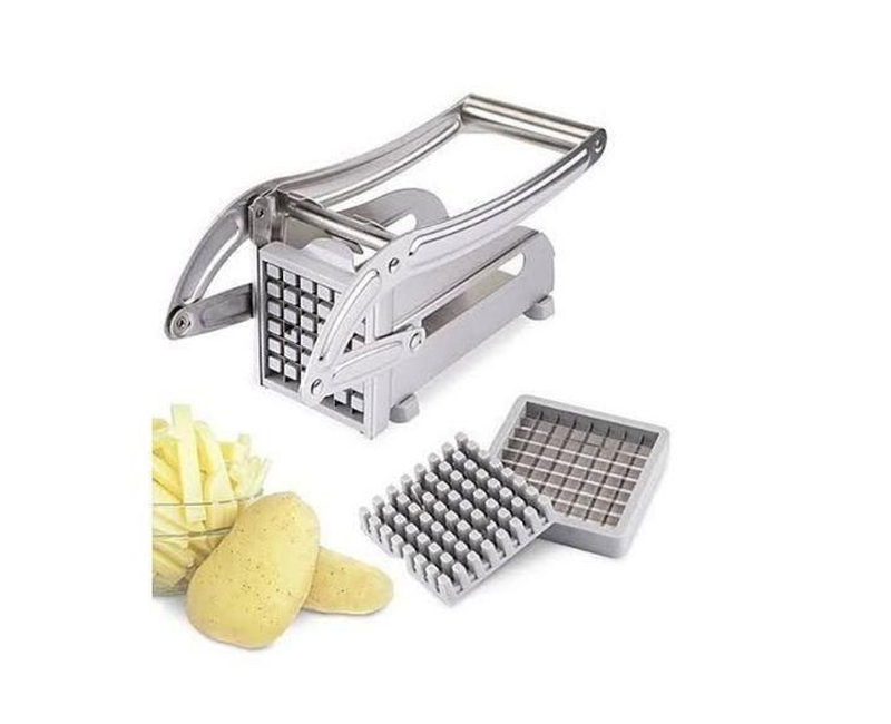 Stainless Steel Potato Cutter - Silver