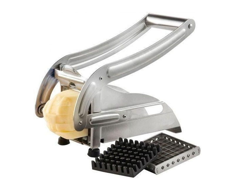 Other Potato Chipper with 2 Changeable Blades for Making Chips - Silver