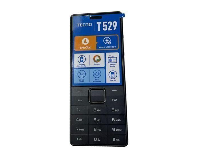 Tecno T529 - 2.4" 8MB RAM 8MB ROM 2500mAh  Black