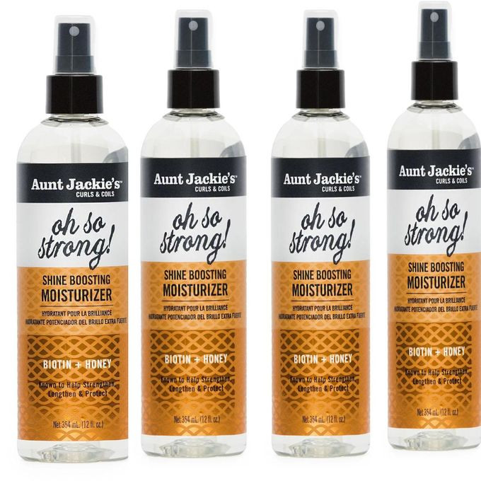 Aunt Jackie'S Curls & Coils Biotin + Honey Oh So Strong Shine Boosting Moisturizer, 12 Fl /2PACK