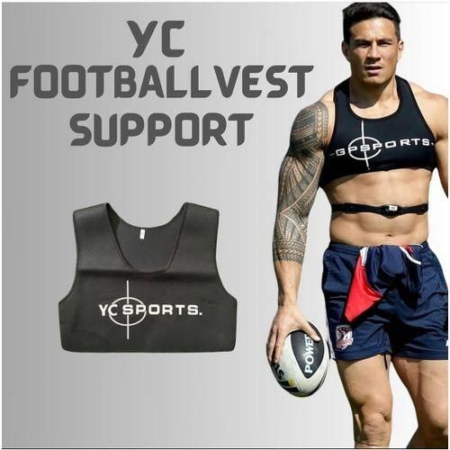 YC Neoprene Braces Sports Football Men Vest - Black   L,XL