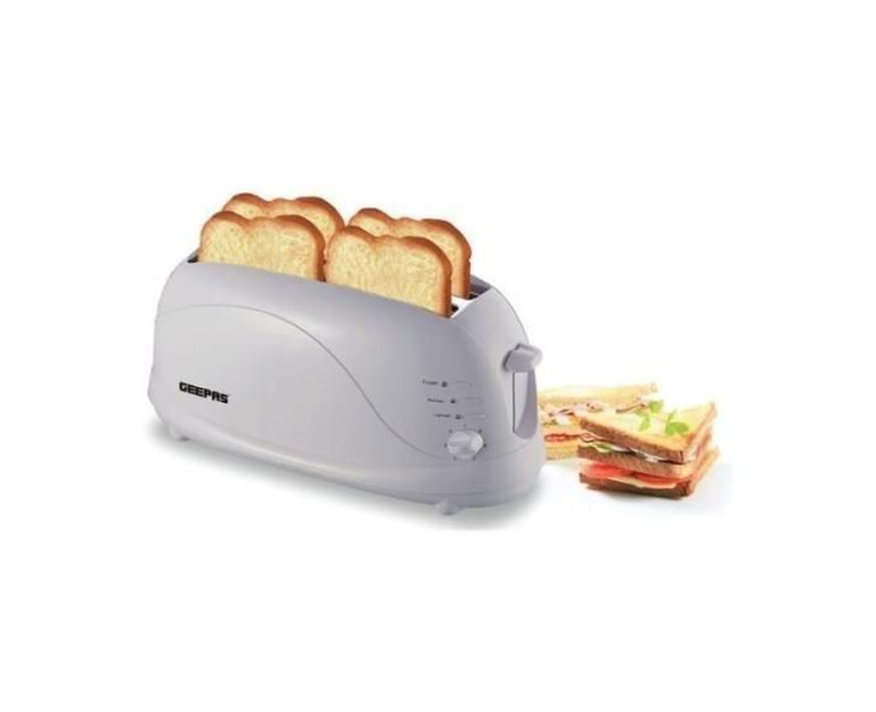 Geepas 4 Slice Bread Toaster - White