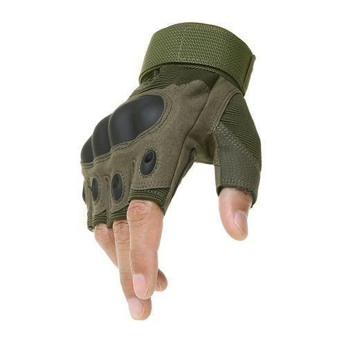 Men's Outdoor Half Finger Hand Gloves - Multicolor