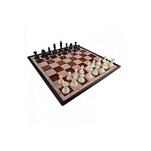 Chess Set With Deluxe Wood Board 2.5" King Brown