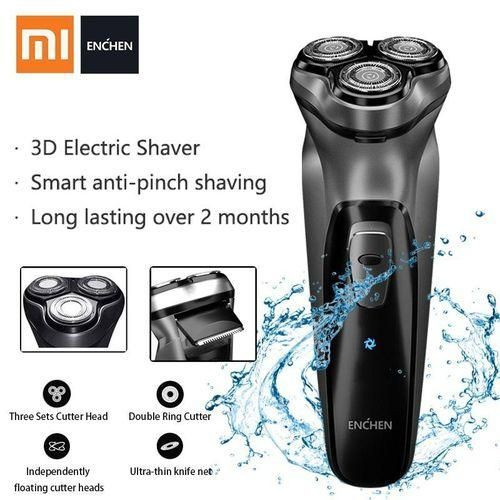 ENCHEN Blackstone Electric Shaver Multipurpose Rechargeable Beard Smoother Shaver - Black/Silver