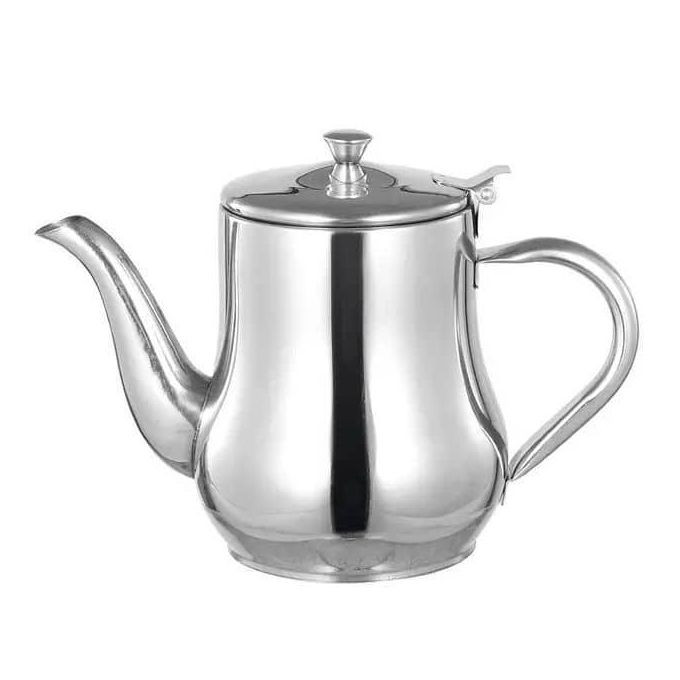 24 Oz Stainless Steel Tea Pot - Silver