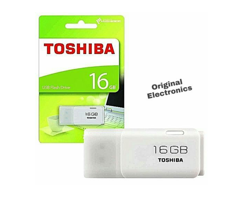 Toshiba USB 16GB flash disk drive, TransMemory High Speed Pen Drive -White
