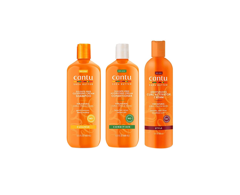 Cantu 3-Piece Shea Butter Shampoo , Hydrating Conditioner And Curl Activator Cream Set