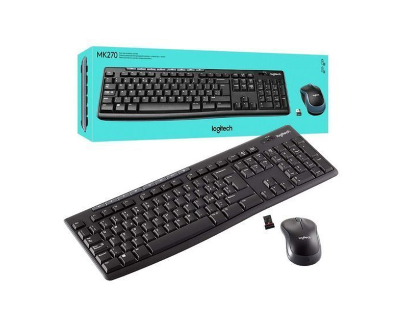 Logitech MK270 Wireless Keyboard and Mouse Combo - Black