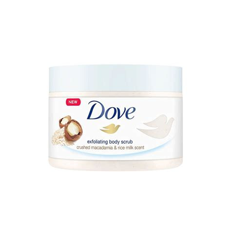 Dove Exfoliating Body Scrub Crushed Macadamia & Rice Milk Scent 225ml