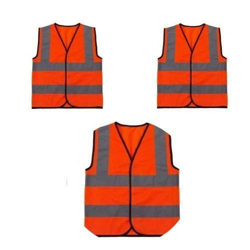 3 Safety Jackets Reflector Vest - Orange