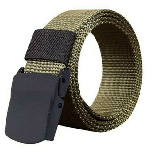 Nylon Waistband Canvas Belt - Green