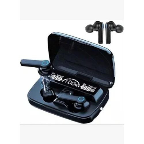 True Wireless Earbud Headphones with Touch Control, Noise Cancelling Microphone - Black/White..