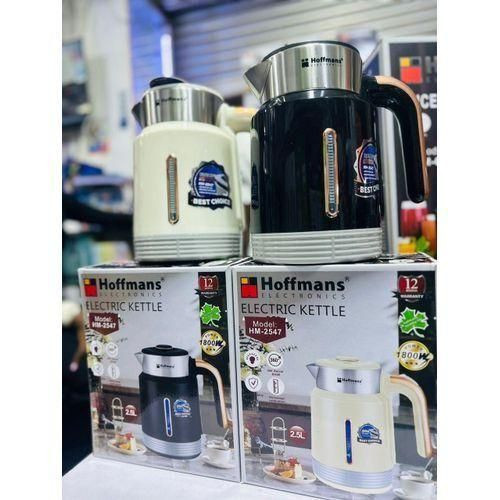 Hoffmans Original Multipurpose Electric Kettle Water And Milk Boiler 2.5Litres Flask Pot Serving Jar Rapid Boil System - Multicolor