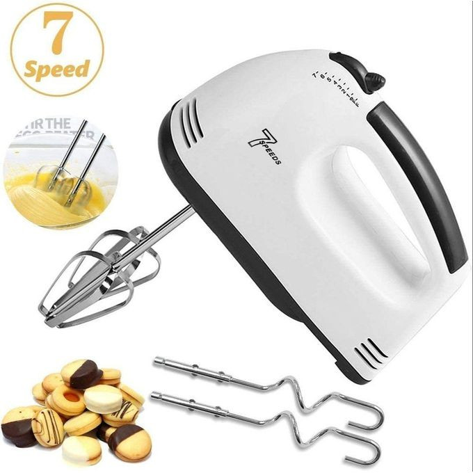 7 Speed Electric Hand Mixer 260W - White