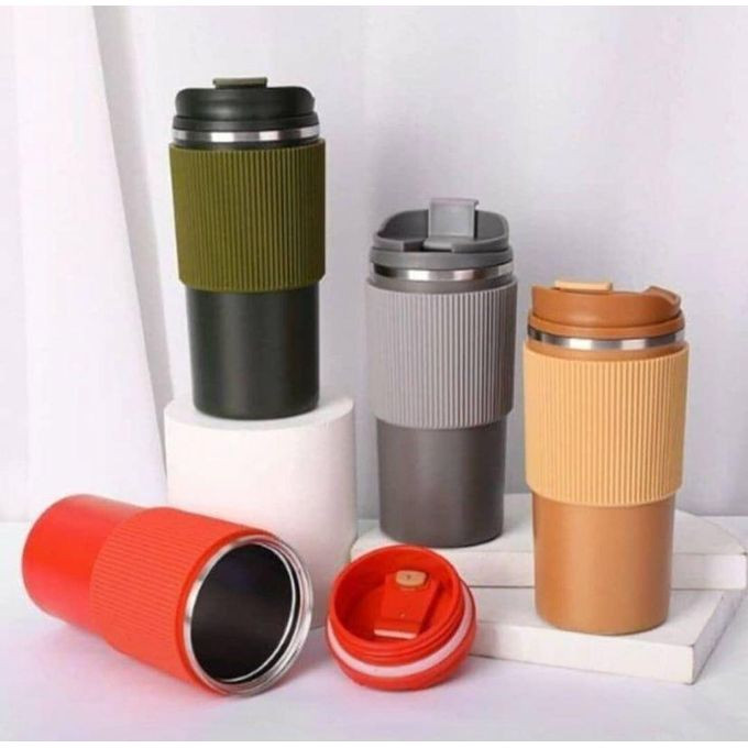 1 Piece Of Lined Steel Vacuum Insulated Coffee Cup Double Walled Car Travel Mug With Leak Proof Lid Reusable Thermal Cup For Hot Cold Tea Drinks -Multicolor
