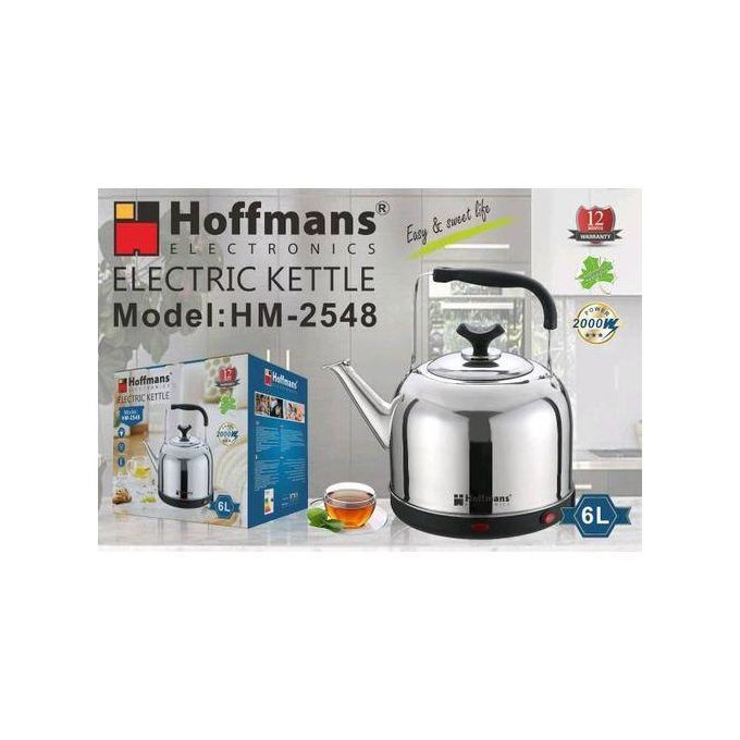 Hoffmans 6L Electric Fast Boiling With Auto Turn - Off Kettle 2000W