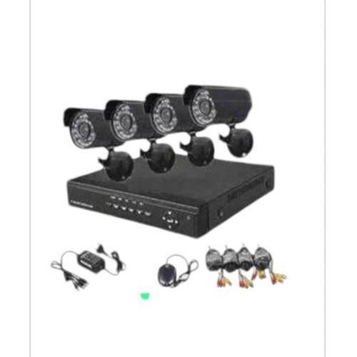 AHD 4 channels 1080P Manual DVR Kit Metal Housing IR Bullet 4 CCTV Camera System Human Detection-Black/ White