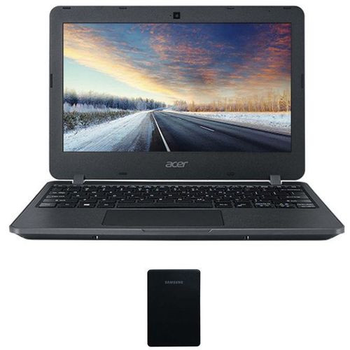 Acer Mini Celeron 4GB RAM 128GB SSD 12" + External HDD Refurbished - Black