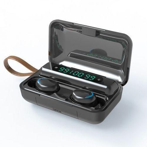 TWS Bluetooth Earbuds Wireless Headset Earphone True Wireless Earbuds With Power Bank - Black