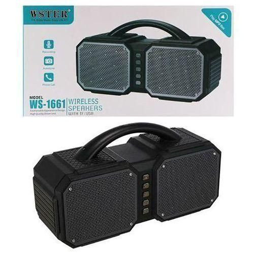 Wster WS-1661 Full Bass Bluetooth Wireless speaker - Black/Red