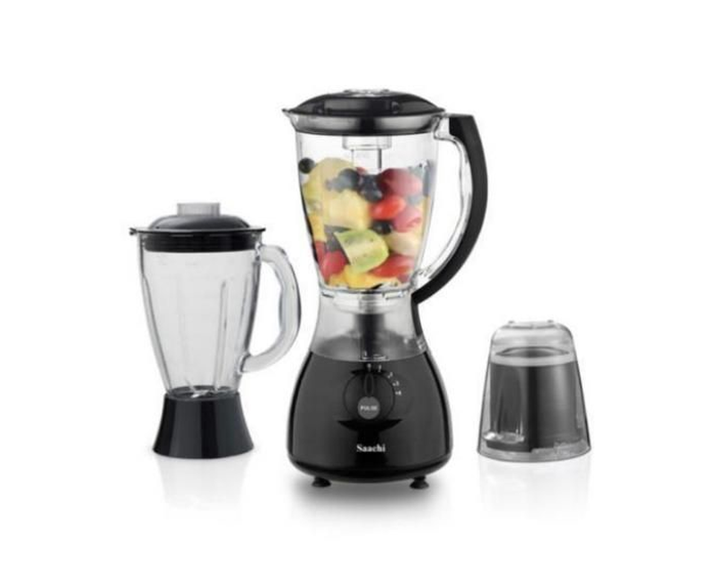 Saachi 2Jars Blender +Grinder, Pulse Function, Auto-Clean Capability 1.5L- Black