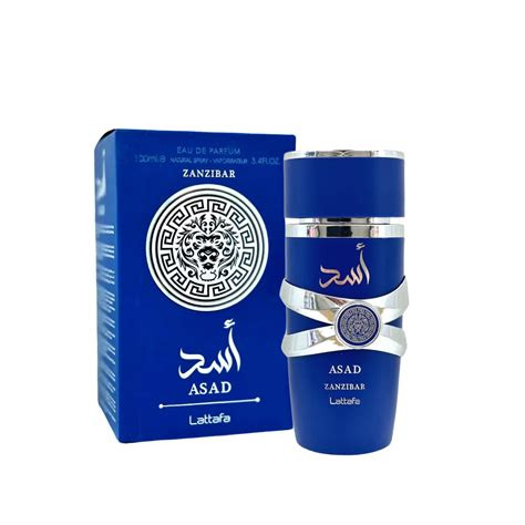 Lattafa Asad Zanzibar for Men Eau de Parfum Spray. 3.4 Ounce