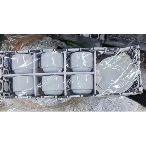 Other Cup And Saucer Set (6pcs Cups And 6pcs Saucer)-white