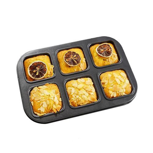6 Cavity Non-stick Square Cake Pan