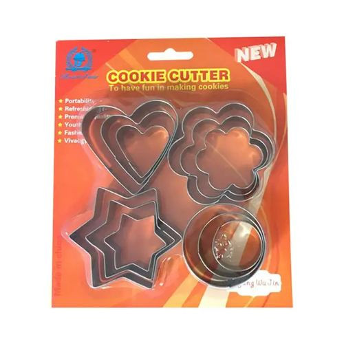 12pcs Cookie Cutter Set (Stainless Steel) - Silver
