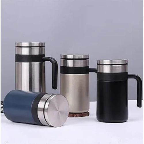Stainless Steel 500ml Travel Mug - White