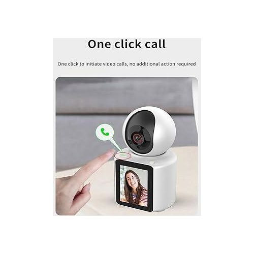 Indoor Security Camera 1080P Full HD WIFI Video Calling PT Camera,AI Auto Tracking,2.8inch HD Display And Two-way Video Calling, Human/Pet AI Ideal For Baby Monitor/Pet Camera/Home Security CAM