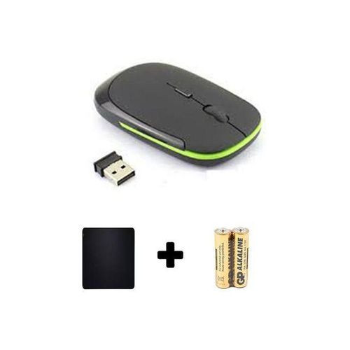 DELL Wireless Mouse 2.4GHz + Mouse Pad & Batteries - Black
