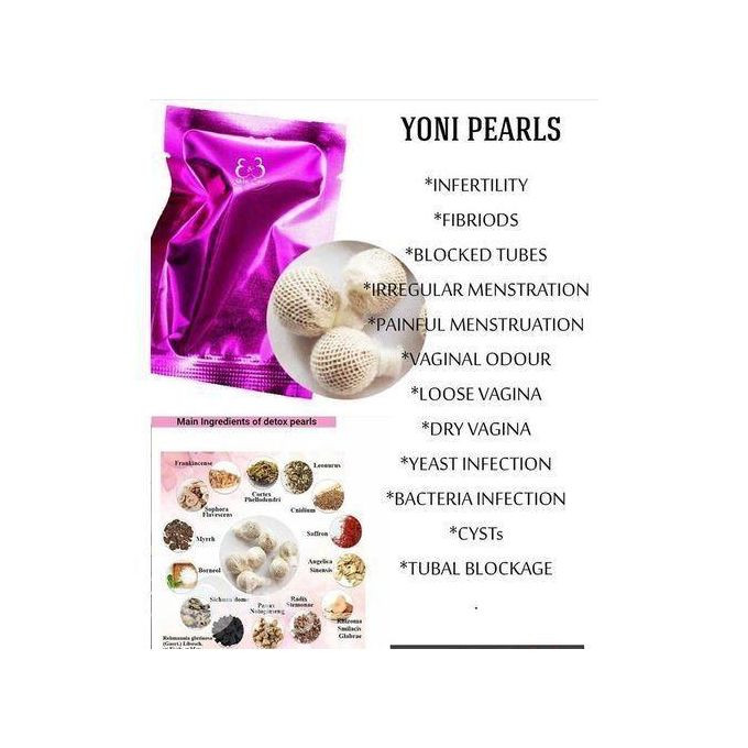 1 Pcs Original Pure Yoni Detox Pearls Conceive TTC, Yeast Infection, Thrush, Bacterial Vaginosis BV, Candida Balls/pearls/tampoons Treatment For Ladies (Full Pearls Treatment)