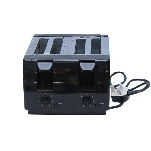 Saachi Stainless Steel 4 Slice Bread Toaster - Silver