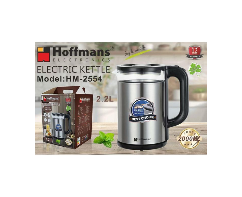 Hoffmans HM-2554 Electric Kettle - Silver