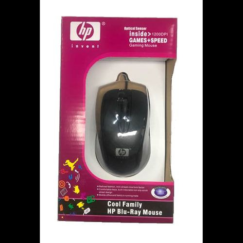 HP High Quality Optical Wired USB Mouse - Black