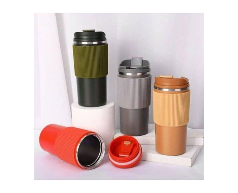 1 Piece Of Lined Steel Vacuum Insulated Coffee Cup Double Walled Car Travel Mug With Leak Proof Lid Reusable Thermal Cup For Hot Cold Tea Drinks -Multicolor