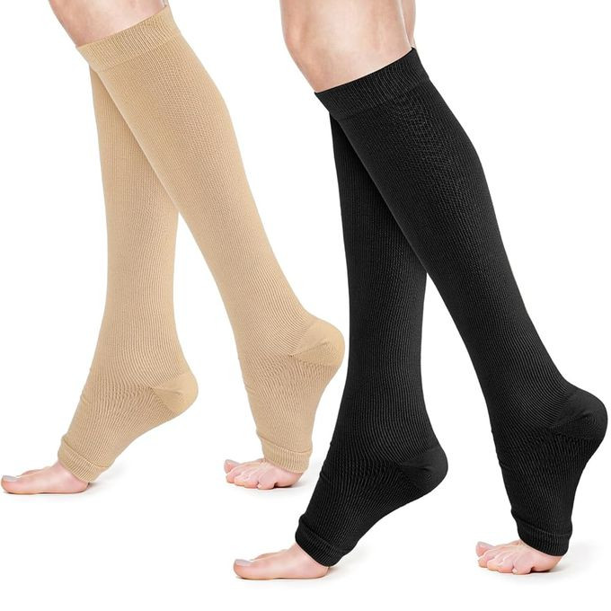 Prevent Varicose Veins Plus Size y Lose Weight Compression Tights hose Women Girl meia calca collant Retail-Black-Calf sleeve Varicose Vein Stockings